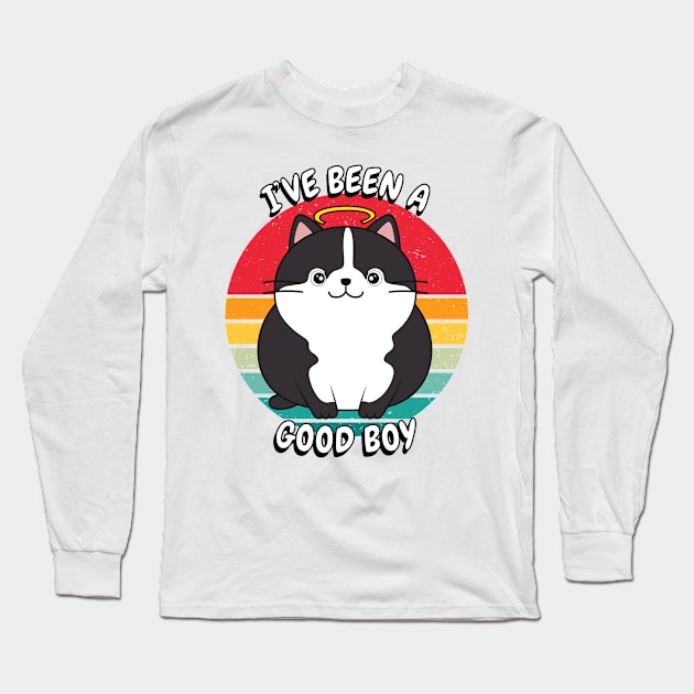 Cute fat cat is a Good Boy Long Sleeve T-Shirt by Pet Station